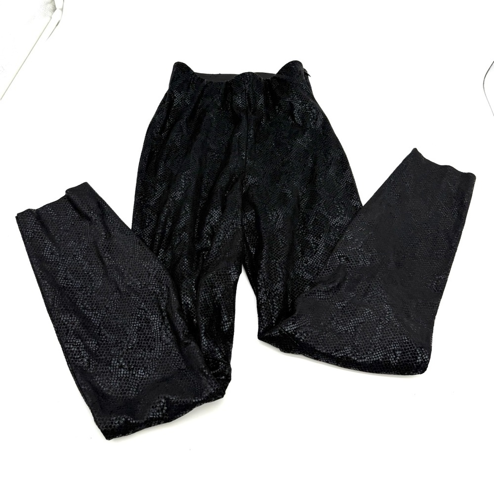 Zara Snakeskin Python Liquid Foiled Pull On Pants… - image 8